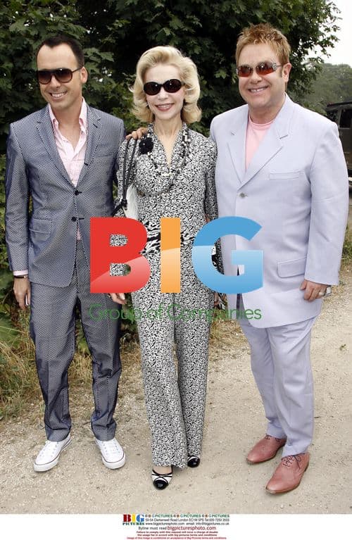 DAVID FURNISH, LINE WYATT and ELTON JOHN at CHANEL 2006 Haute Couture Show