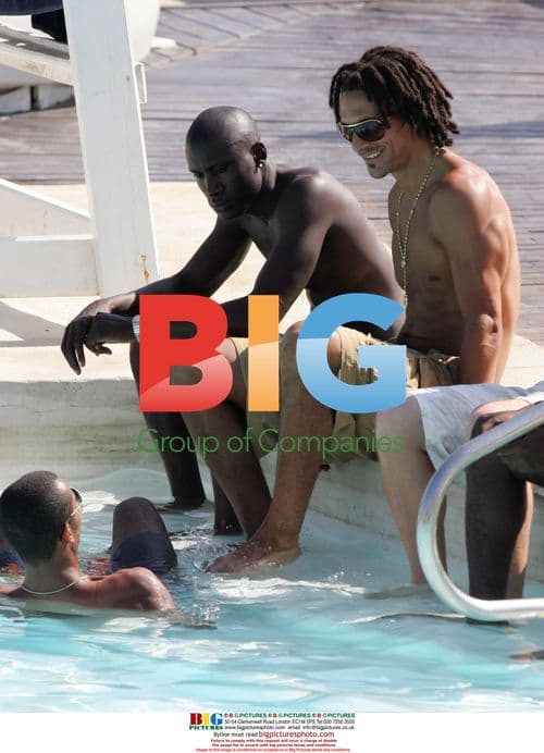 Ashley Cole and Rio Ferdinand on holiday