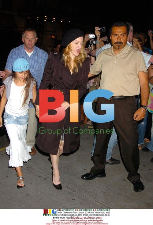 Madonna with Ritchie and children at Kabbalah