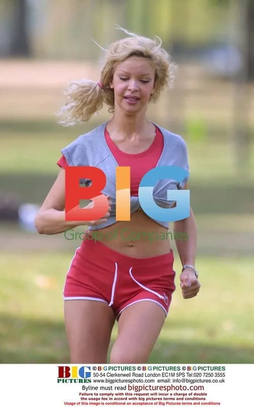 Alicia Douvall Exercises in London Park