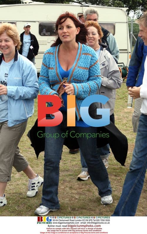 Davina McCall leading sponsored walk