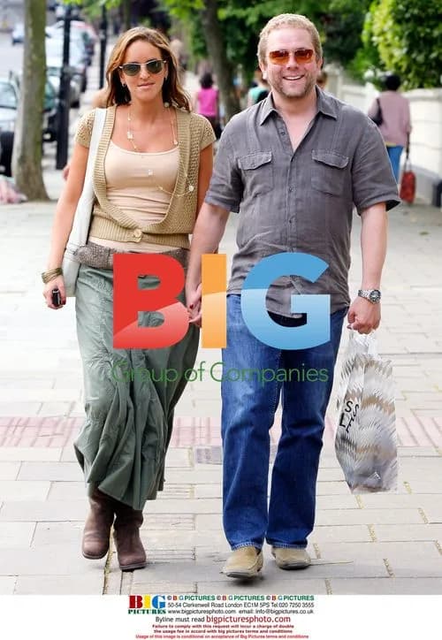 Jon Culshaw and girlfriend out in north London