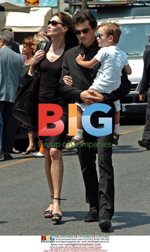 Carla Bruni at funeral of brother Virginio