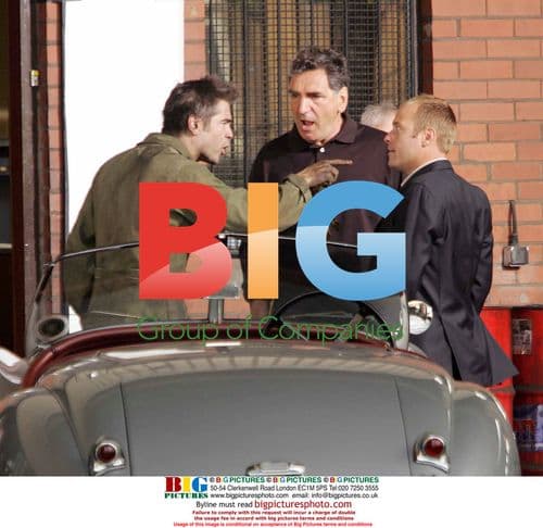 Colin Farrell on Woody Allen film set with Jim Carter