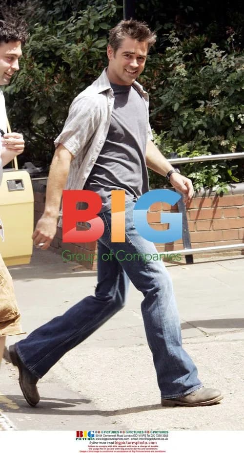 Colin Farrell on set of Woody Allen film