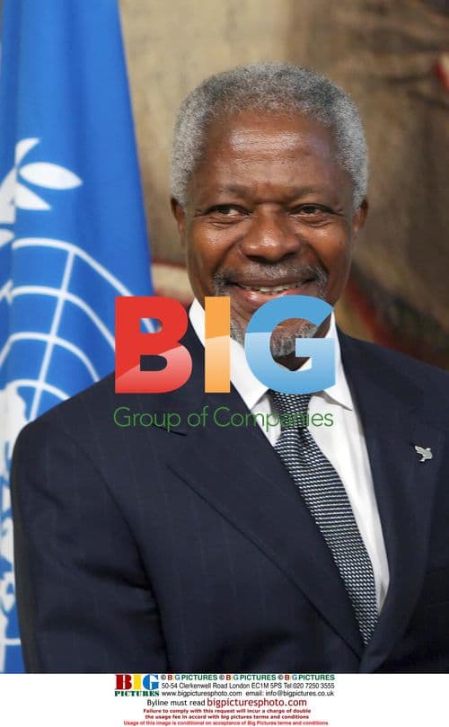 Prodi and Annan at Chigi Palace