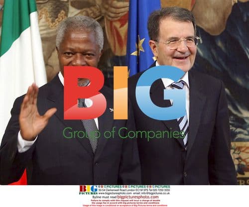 Prodi and Annan meeting at Chigi Palace