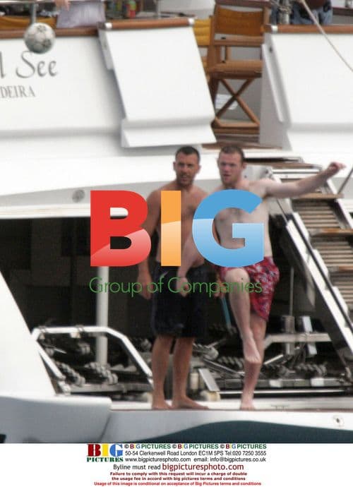 Wayne Rooney on Yacht in France