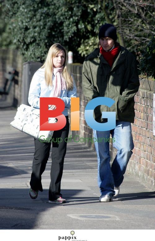 Jamie Davis out with girlfriend in London