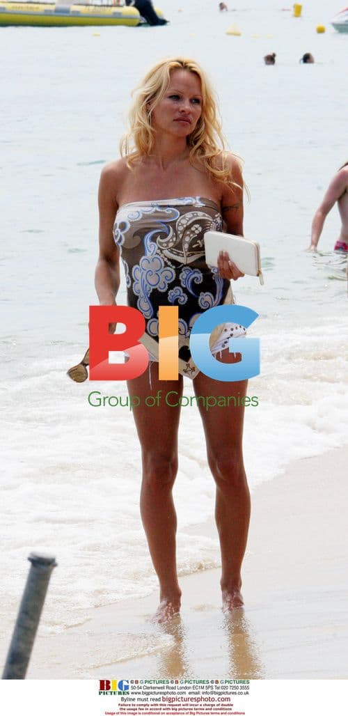 Pamela Anderson and friends at Nikki Beach