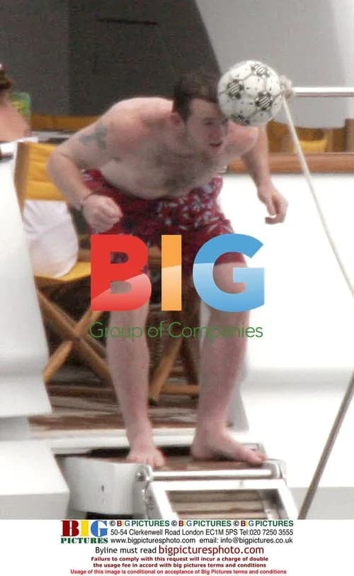 Wayne Rooney on yacht in France