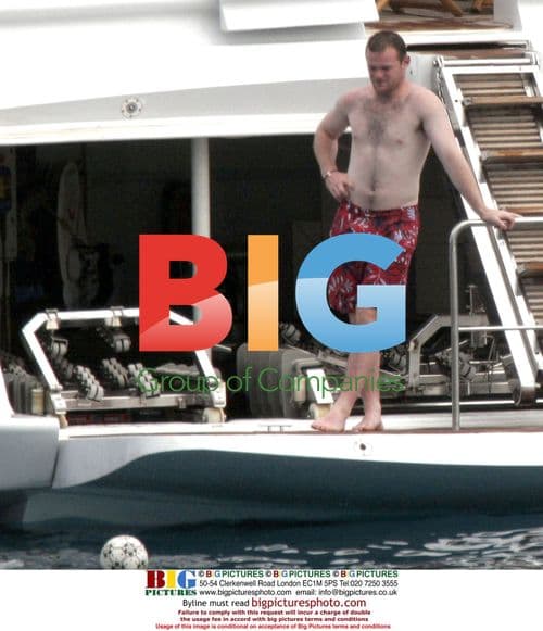 Wayne Rooney on Yacht in France