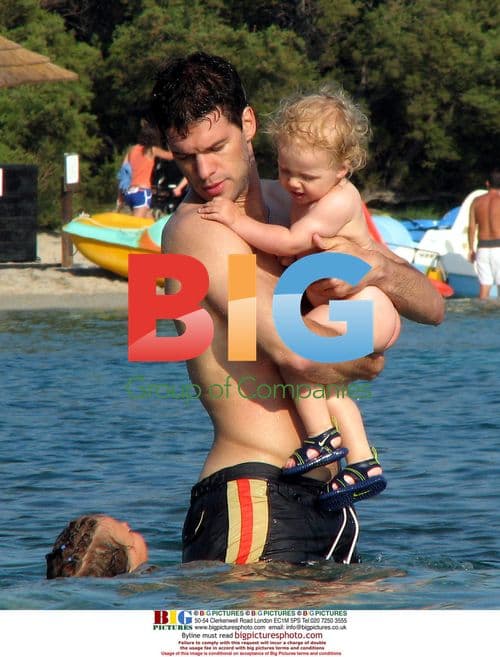 Michael Ballack on family holiday in Sardinia