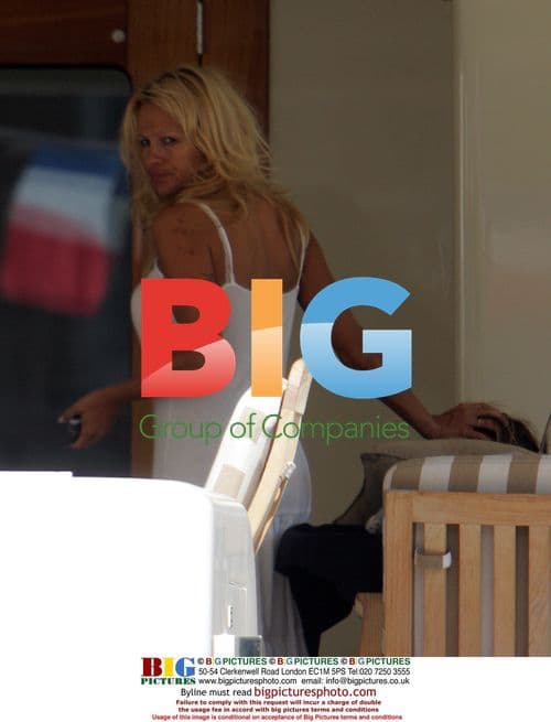 Pamela Anderson on Yacht in St Tropez