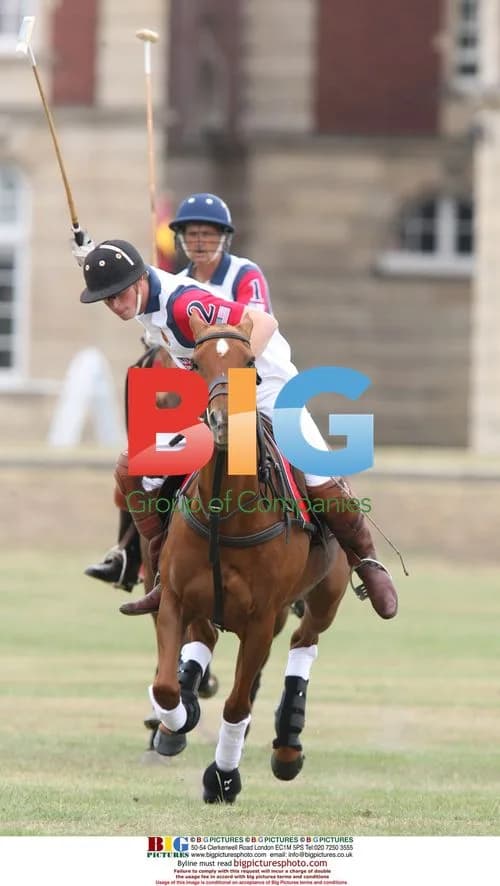 Princes William and Harry Playing Polo at Sandhurst