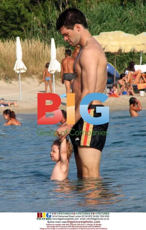 Michael Ballack's family holiday in Sardinia