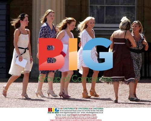 Ex-Spice Girls Geri and Emma at Buckingham Palace