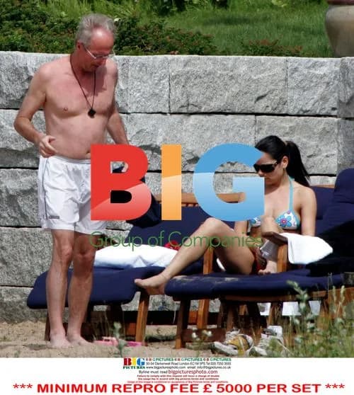 Sven Goran Eriksson with friends in Sweden