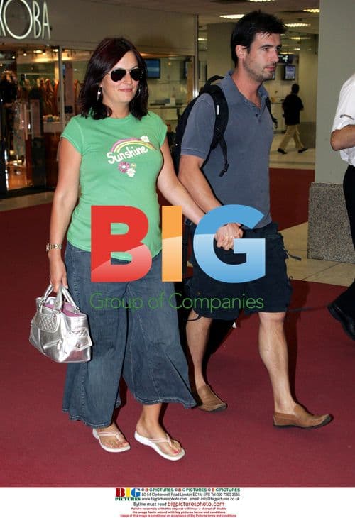 Pregnant Davina McCall Arrives at Airport