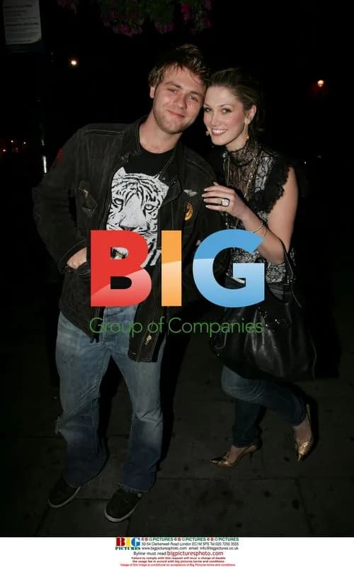 Brian Mcfadden and Delta Goodrem at Aura Bar