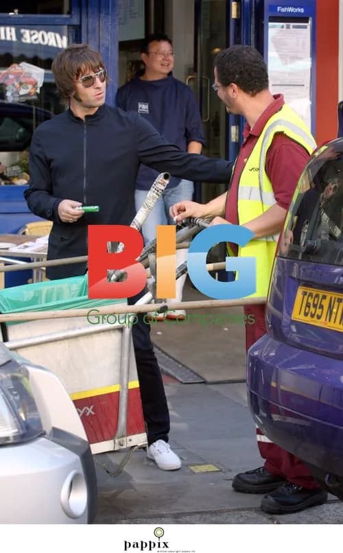 Oasis frontman Liam Gallagher messes with street cleaner