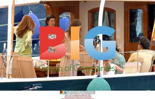 The Royal Family of Monaco on Boat in Capri