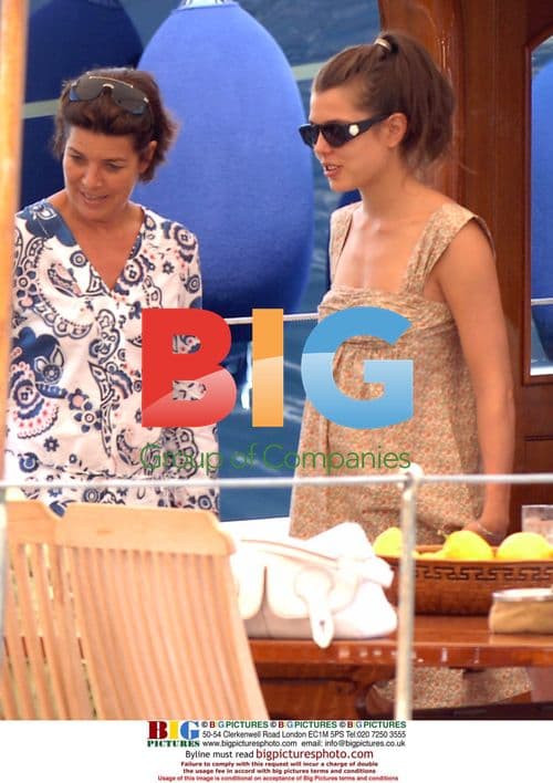 The Royal family of Monaco on boat in Capri, Italy