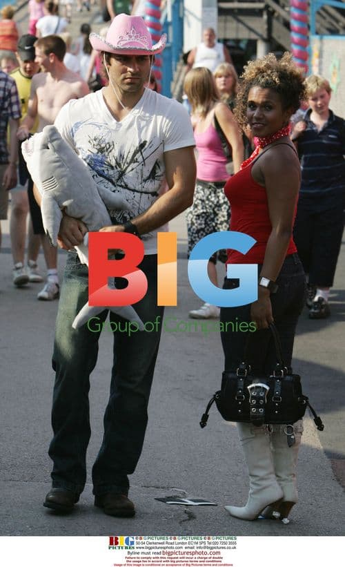 Hollyoaks actors filming in Blackpool