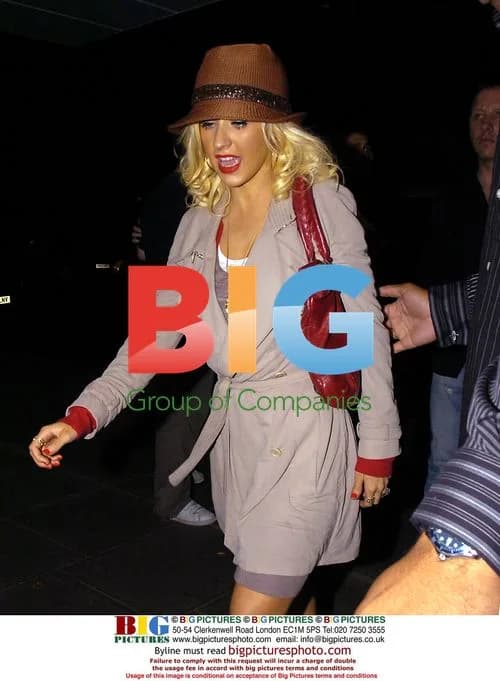 Christina Aguilera Leaving Hotel in London