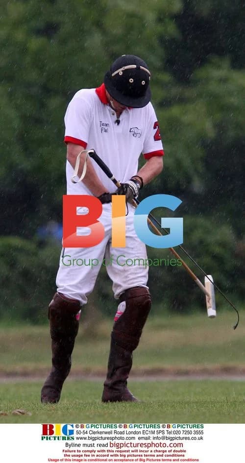 Prince Charles and Chelsy Davy watch Prince Harry play polo