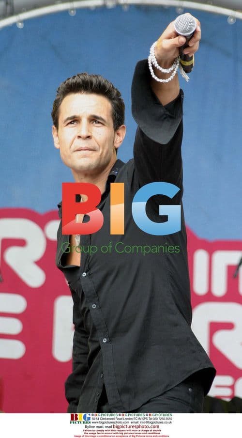 CHICO on stage at Radio Aire Party In The Park