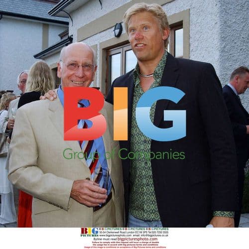 Ronan Keating with Jodie Kidd and Mikey Graham at Celebrity Golf Classic