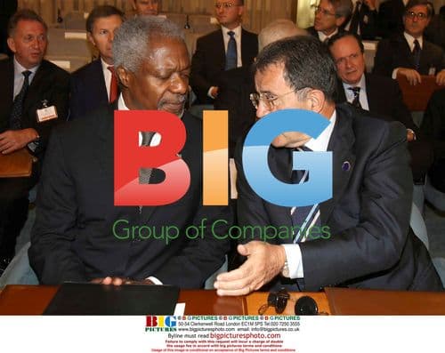 Annan and Prodi at Lebanon Conference