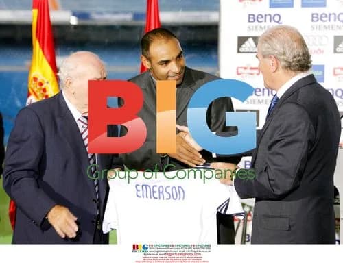 New Real Madrid signing Emerson with chairman and honorary chairman