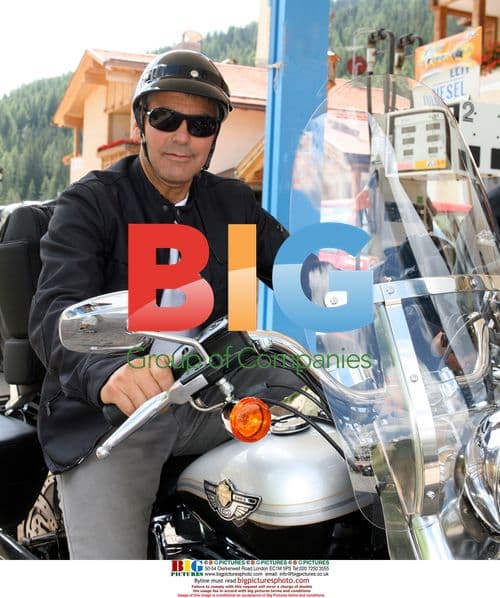 George Clooney Spotted on Motorcycle in Italy