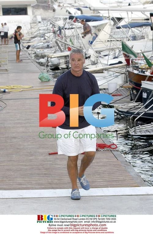 Claudio Ranieri on yacht with family