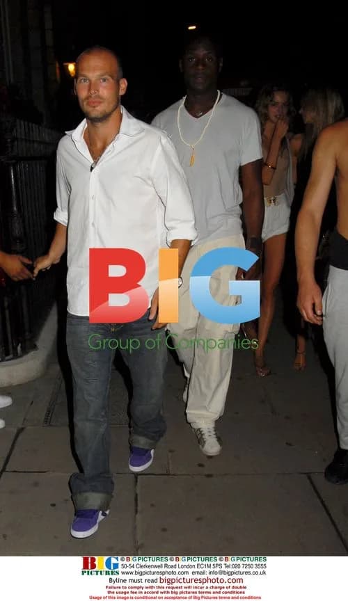Footballer Freddie Ljungberg out in London