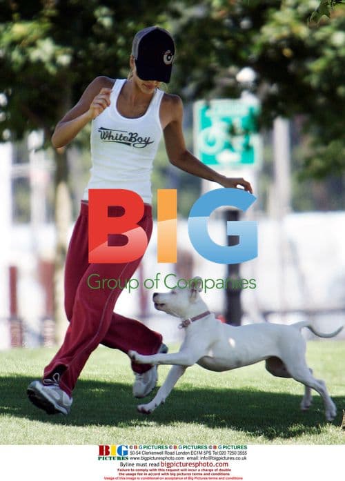 Jessica Alba Plays with Puppy in Vancouver