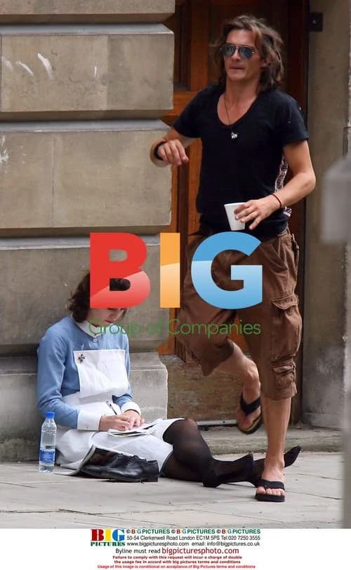Keira Knightley on 'Atonement' set with Rupert Friend