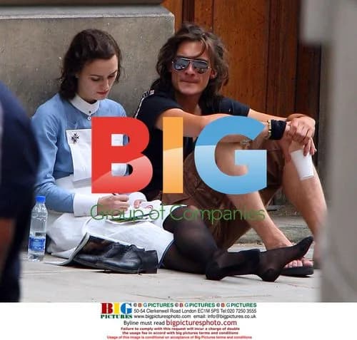 Keira Knightley on 'Atonement' set with Rupert Friend