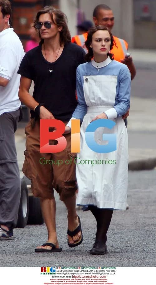 Keira Knightley on set of "Atonement"
