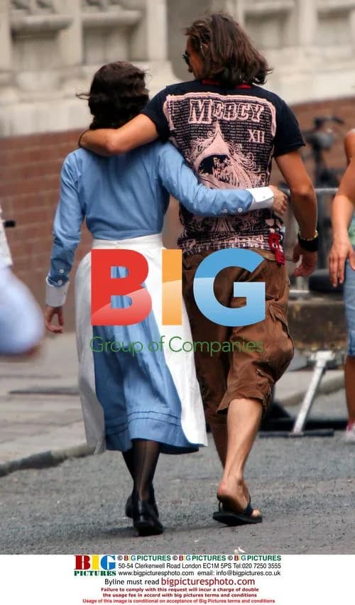 Keira Knightley on set of "Atonement"