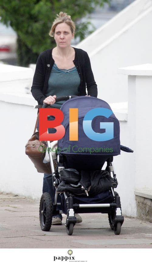 Kerrie Taylor out with baby in North London