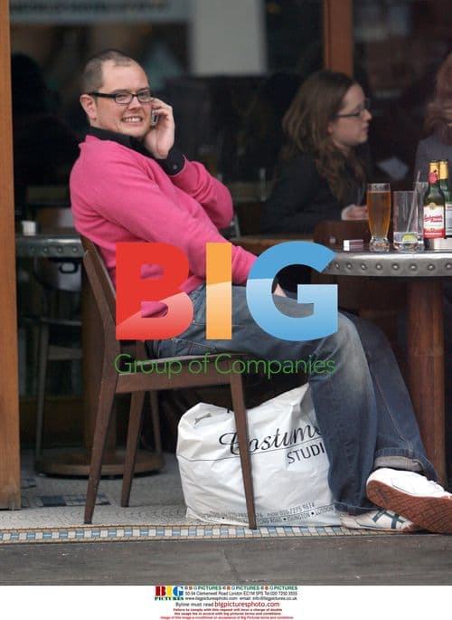 TV Presenters Justin Collins and Alan Carr at Lunch