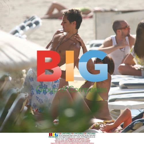 Reality TV Star Jade Goody on Holiday in Spain