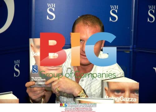 Paul Gascoigne at book launch in Gateshead