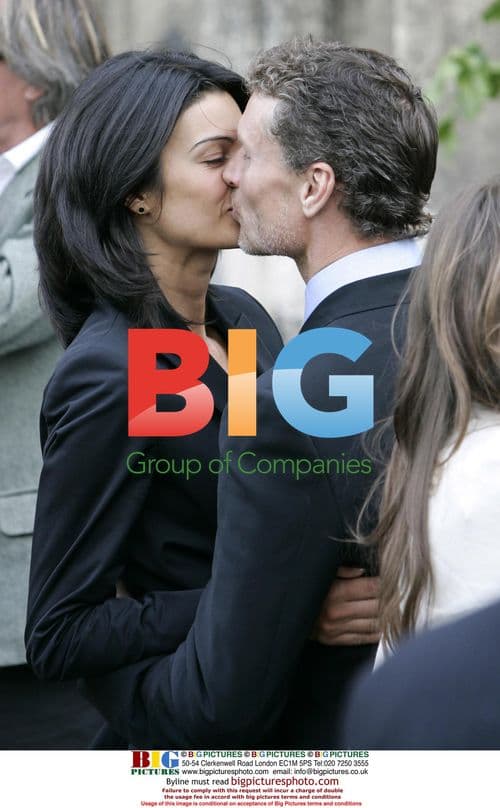 David Coulthard and Karen Minier at Jacques Villeneuve's wedding