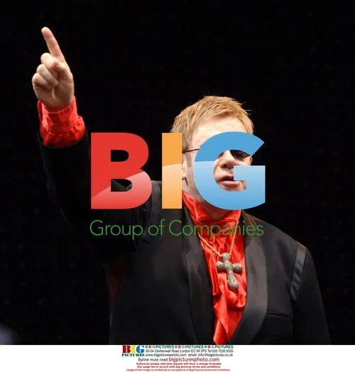 Elton John Performs in London