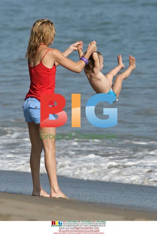 Kate Hudson and son Ryder at Malibu beach