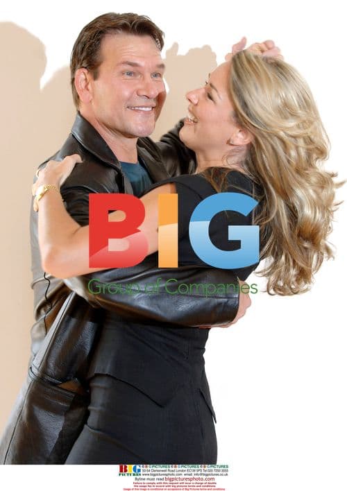 Patrick Swayze and Claire Sweeney at Guys and Dolls Photocall